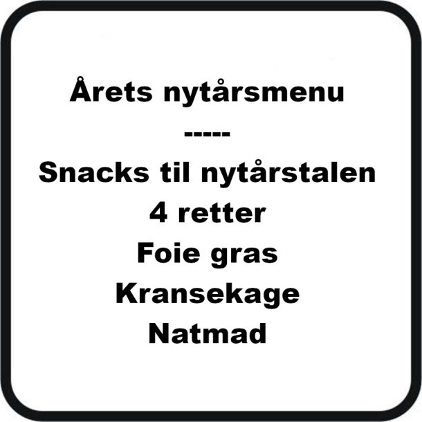 �rets nyt�rsmenu (4 retter +) 2025/2026